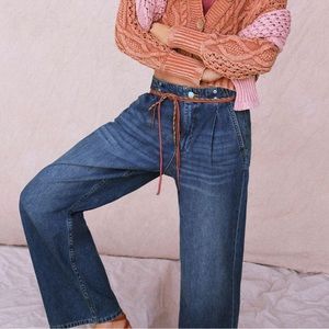 Anthropologie Pilcro The Pleated Baggy Wide Leg Jeans